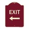 Signmission Exit With Left Arrow 2 Heavy-Gauge Aluminum Architectural Sign, 24" H, 18" L, BU-1824-24049 A-DES-BU-1824-24049 - alternate 1